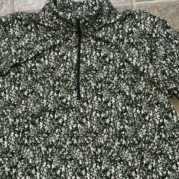 Spyder Active Pullover Womens XL Black White 1/4 Zip Fleece Sweater Athletic - Picture 2 of 7